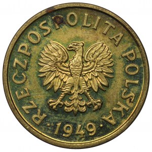République populaire de Pologne, 20 groszy 1949 - Échantillon Rareté laiton