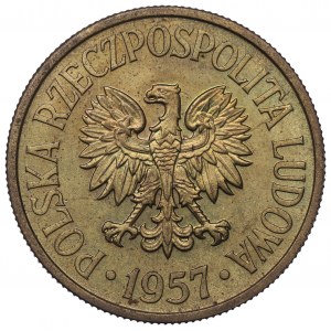 République populaire de Pologne, 50 groszy 1957 - Échantillon de rareté en laiton