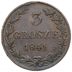 Russian partition, Nicholas I, 3 groschen 1841