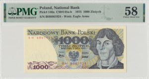 People's Republic of Poland, 1000 gold 1975 BH - RARE - PMG 58