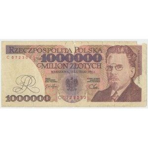 III RP, 1 mln złotych 1991 C - nie wyłapane fałszerstwo