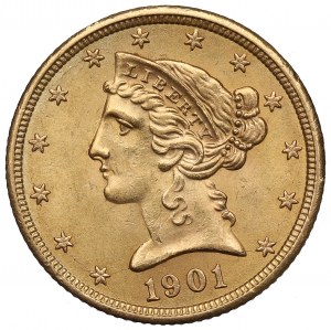 USA, 5 dollars 1901