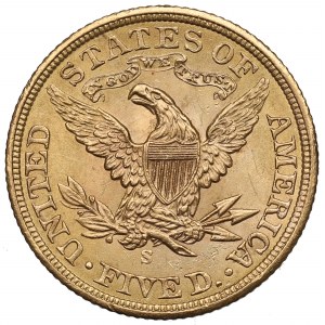 USA, 5 USD 1901