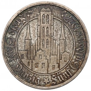 Wolne Miasto Gdańsk, 5 guldenów 1927