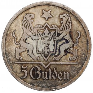 Freie Stadt Danzig, 5 guldenů 1927