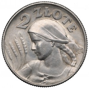 II RP, 2 złote 1925 (z kropką), Londyn Kobieta kłosy