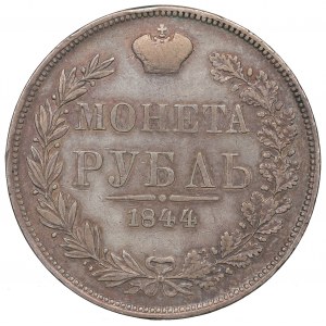 Ruské rozdelenie, Mikuláš I., rubľ 1844 MW, Varšava
