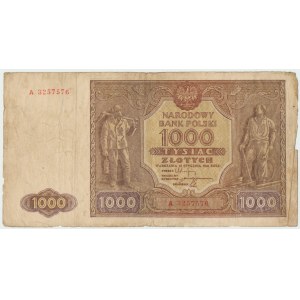 PRL, 1000 zlotých 1946 A.