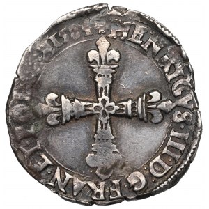 France/Poland, Henri III, 1/4 ecu 1584, Nantes