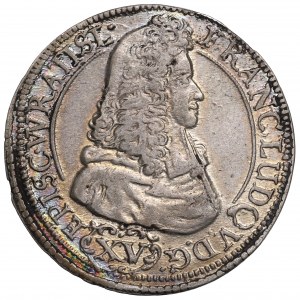 Schlesien, Herzogtum der Bischöfe von Wrocław, Franciszek Ludwik, 15 krajcars 1694, Nysa