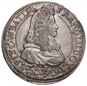 Silésie, Duché des évêques de Nysa de Wrocław, François Louis, 15 krajcars 1693, Nysa