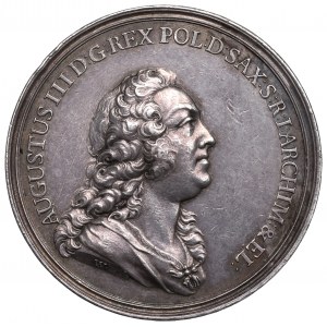 Augusto III Sas, medaglia di matrimonio di Federico Cristiano e Antonina di Baviera 1747