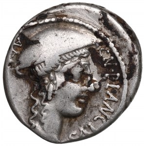 Rímska republika, Cn. Plancius (55 pred Kr.), denár