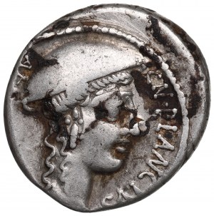 Římská republika, Cn. Plancius (55 př. n. l.), denár