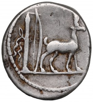 Repubblica Romana, Cn. Plancius (55 a.C.), Denario