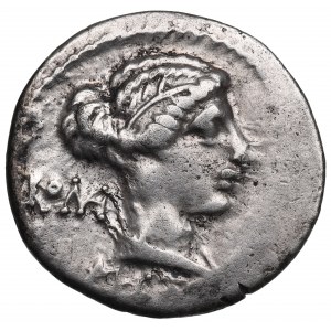 Republika Rzymska, M. Porcius Cato (89 r p.n.e), Denar
