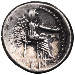 Römische Republik, M. Porcius Cato (89 v. Chr.), Denar