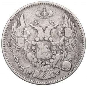 Ruské delenie, Mikuláš I., 30 kopejok = 2 zloté 1834 Varšava