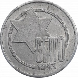 Litzmannstadt Ghetto, 10 mark 1943 - PCGS AU58