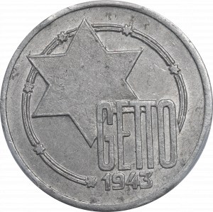 Lodžské ghetto, 10 značek 1943 - PCGS AU58