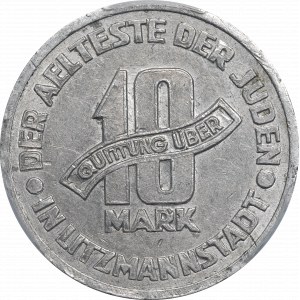 Lodžské ghetto, 10 značek 1943 - PCGS AU58
