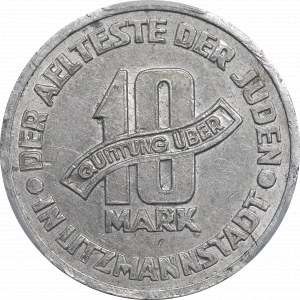 Ghetto di Lodz, 10 marchi 1943 - PCGS AU58