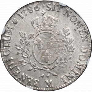 Frankreich, Ludwig XVI., Ecu 1786, Toulouse - NGC MS62