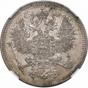Russland, Alexander II, 20 Kopeken 1861 - NGC MS62