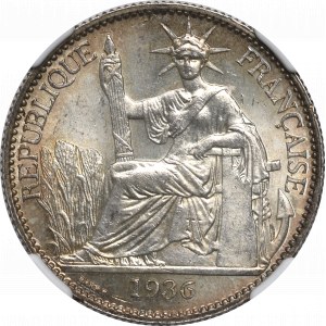 Francúzska Indočína, 50 centov 1936 - NGC MS63