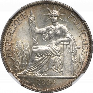 French Indochina, 50 cents 1936 - NGC MS63