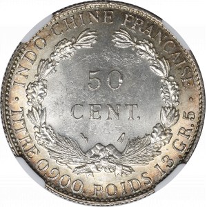 Französisch-Indochina, 50 Centim 1936 - NGC MS63