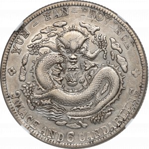 China, Provinz Yun-Nan, Xuantong, 3 Muskatblüte 6 Kandaren 1908 - NGC XF45