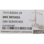 Rosja, Mikołaj II, 2 kopiejki 1915 - NGC UNC Details