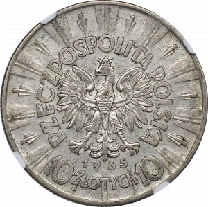 II Republic of Poland, 10 zloty 1935 Pilsudski - NGC XF45