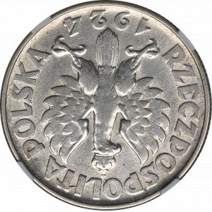 II RP, 2 zlaté 1924 (reverz), Philadelphia Žena a uši - NGC AU Podrobnosti