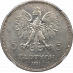 II RP, 5 zl. 1931 Nike - RZADKA NGC XF Podrobnosti