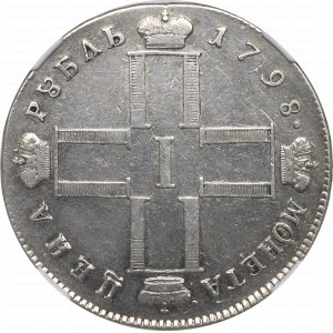 Rosja, Paweł I, Rubel 1798 - NGC XF Details