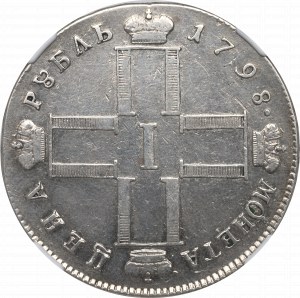 Rusko, Pavel I., Rubl 1798 - NGC XF Podrobnosti