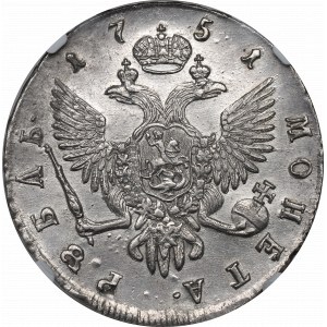 Rusko, Alžběta, rubl 1751 - NGC AU Podrobnosti