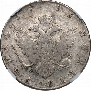 Rusko, Katarína II, rubľ 1785 - NGC VF20