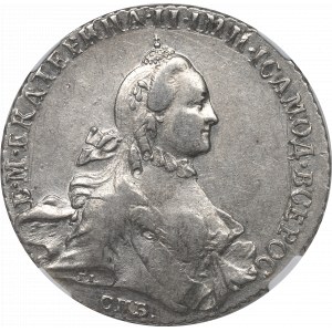 Russia, Caterina II, Rublo 1765 - Dettagli NGC AU