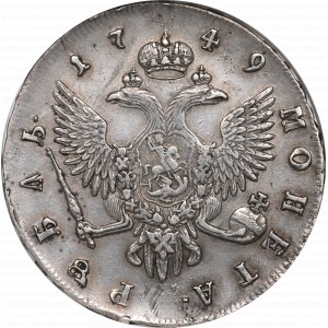 Russia, Elisabetta, Rublo 1749 - Dettagli NGC XF