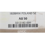 Ruské dělení, Mikuláš I., 3/4 rublu=5 zlatých 1838 MW, Varšava - NGC AU50