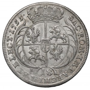 Germany, Saxony, Friedrich August II, 18 groschen 1755
