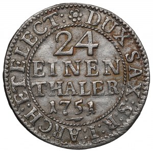 Frederick II August, 1/24 thaler 1751