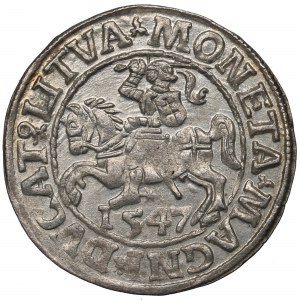 Sigismondo II Augusto, mezzo penny 1547 Vilnius - LI/LITVA
