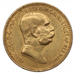 Autriche, François-Joseph Ier, 10 couronnes 1908