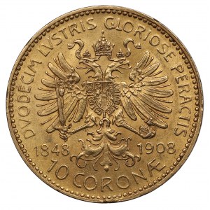 Austria, Francesco Giuseppe I, 10 corone 1908