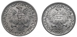 Volksrepublik Polen, Ausgewählter Satz von 2 und 5 Gold 1960er Jahre