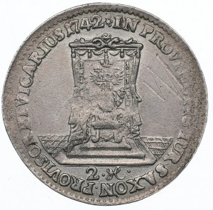 August III Sas, Dwugrosz Wikariacki 1742